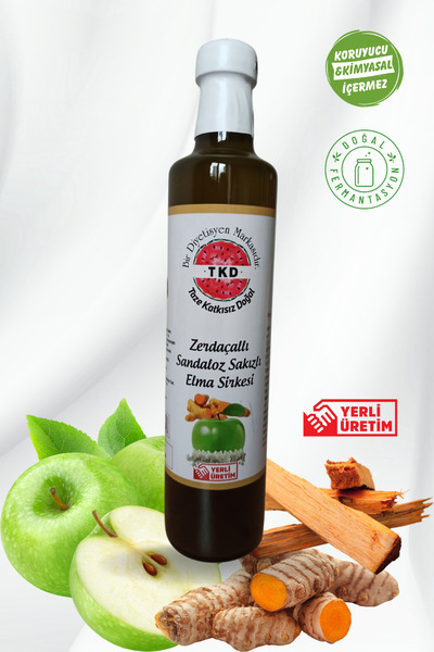 Tkd Doğal Ürünler Zerdeçallı Sandoloz Sakızlı Elma Sirkesi (ZAYIFLAMAK ISTEYE...