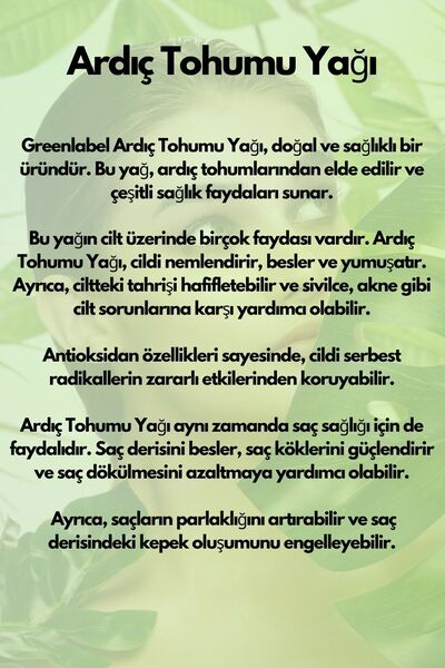 Greenlabel Ardıç Tohumu Yağı %100 Doğal Ve Saf 20ml