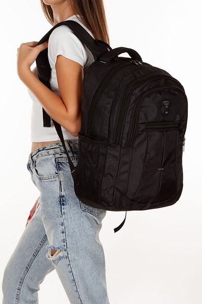 Newish Μαύρο Unisex Backpack - Laptop, Notebook, Σχολείο, Αθλητισμός, Πεζοπορία, Ταξίδια, Πεζοπορία (32x47cm)