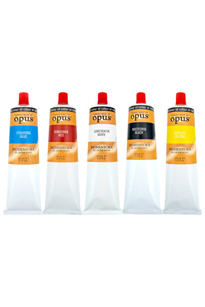 OPUS Yağlı Boya 170ml 5 Renk Başlangıç Seti Pigmentora Oil Colour