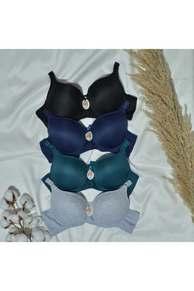 Tektaş Solitaire Women's Bra Without Underwire Padding 4LÜ Set Sizes (75.80.85.90.95