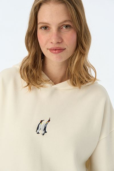 WWF Market Emperor Penguin Supersoft Hoodie - Εκρού