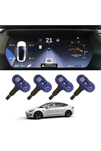 TESLA Model Y / Model 3 Orijinal Bluetooth Lastik Basıncı Sensörü (TPS), 4 Ad...