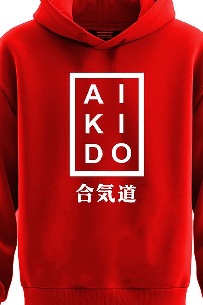 TOP GLORY Айкидо суичър с качулка - 3 нишки, AIKIDO2001