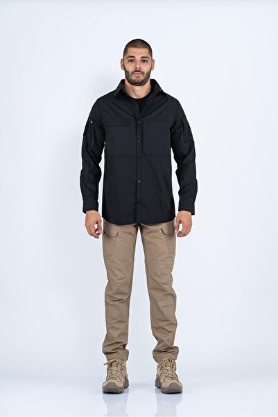 Combat Tactical Outdoor Taktik Gömlek Fermuar Cepli Koruma Swat Gömlek - 420