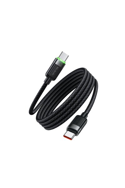 Mcdodo CA-2000 60W USB-C  TO USB-C MANYETİK SARILABİLİR KABLO - 1.2 M SİYAH