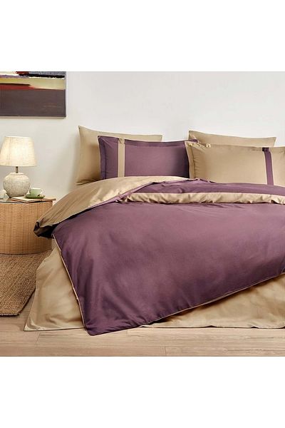 Özdilek Set cuvertură dublu de pilota Ranforce - Özdilek Stripe Color Plum