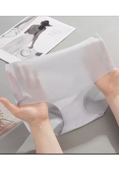 İNCEYAŞAM Mătase de gheață, fără urme, fără sudură, ultra-subțire, tăiată cu laser, micro-transparentă, corset pentru chiloți cu talie înaltă