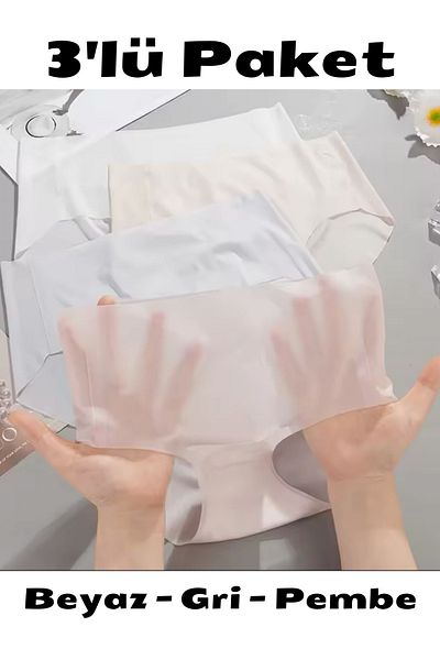 İNCEYAŞAM Mătase de gheață, fără urme, fără sudură, ultra-subțire, tăiată cu laser, micro-transparentă, corset pentru chiloți cu talie înaltă