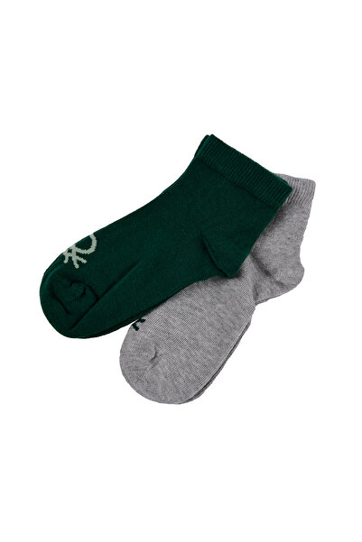 United Colors of Benetton Размер 30-35 Момчешки чорапи с лого, бродирани, тъкани, 2 чифта 77257