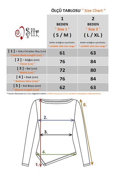 Şiir Evora Women's Asymmetric Boat Neck Long Sleeve Thermal (Termal) Blouse & Top - Ecru