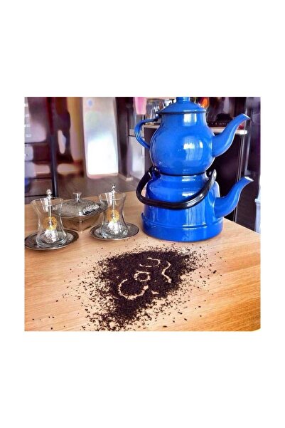 Genel Markalar Emaye Çaydanlık No 22 Nostaljik Mavi 4.2 Litre