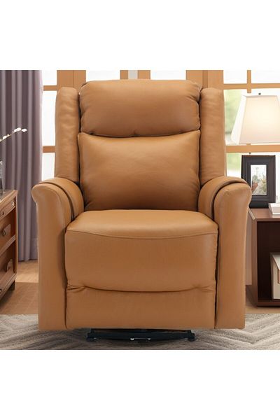 micasa Modern Design Top Grain Leather Power Recliner Chair with USB