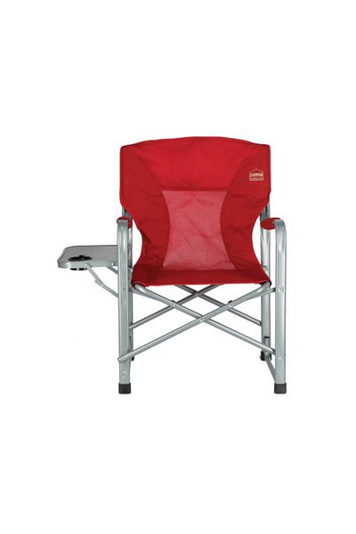 Living Accents Sturdy Aluminium Frame Folding Chair with Side Pocket and Table
