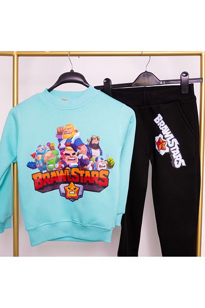 BookOrBook Brawl Stars Star 3 Thread Raster Premium Quality Kids Tracksuit Set