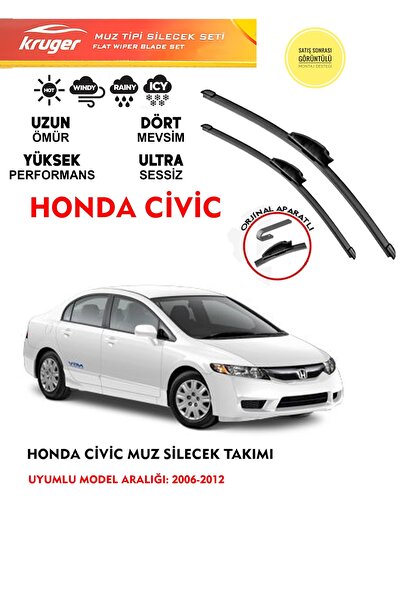 KRUGER Civic Cam Silgeç Takımı Fd6 2008 Model Araca Uyumlu