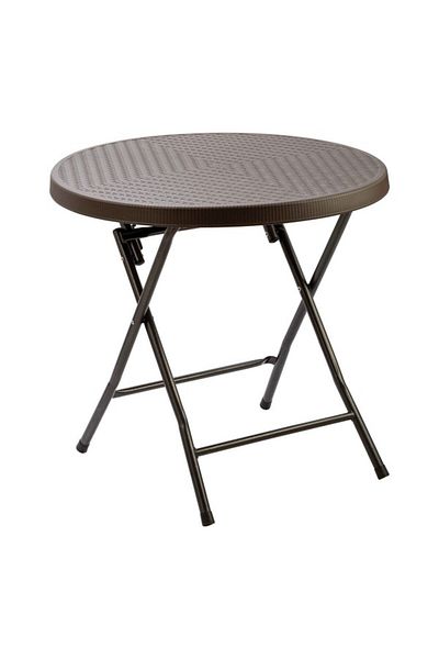 Living Accents Storage and Portable Sleek Design Round Folding Table