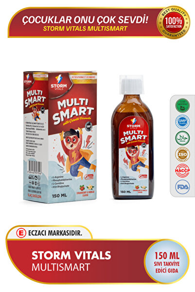 STORM VİTALS Multismart- Büyüme Formülü- L-arginin, Fosfotidilserin-içeren Mu...