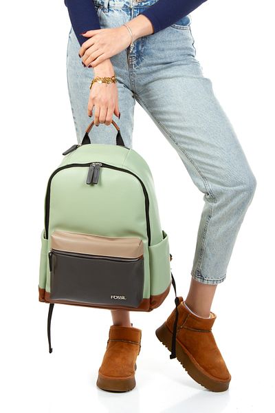 Fossil 9511 Unisex Πράσινο Σακίδιο Πλάτης - Κομψή σχεδίαση με θήκη για φορητό υπολογιστή