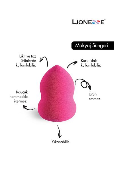 Lionesse Pink Makeup Sponge - Model 222