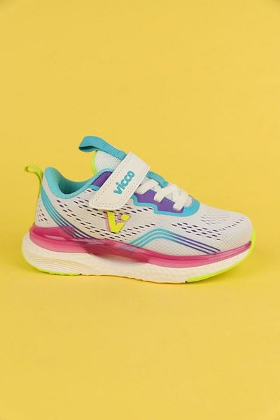 Vicco Size 26-35 Girl's White Color Nebula Sports Shoes