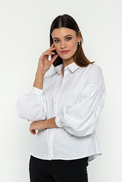 INVIDIA Pileli Balon Kol Gömlek