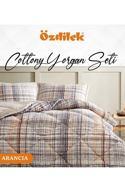 Özdilek Cottony Quilt Set Double (220x240)-Arancia