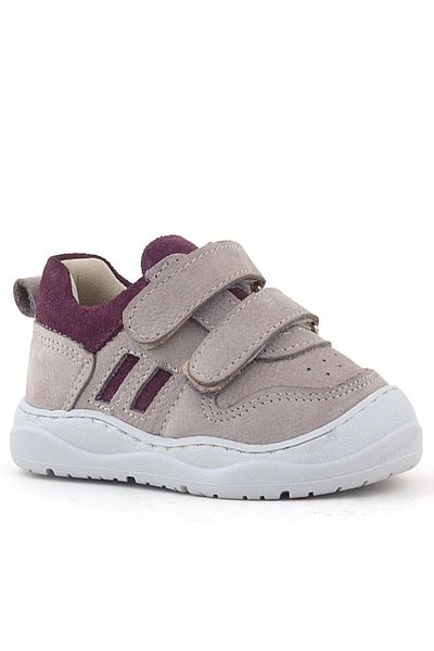 Rakerplus Schaggy Genuine Leather Light Beige Claret Red Baby Sneakers