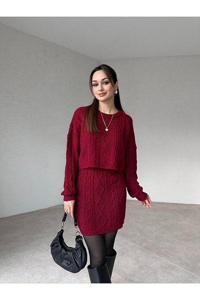 Mooi Butik Camden Set 5743 - Claret Red