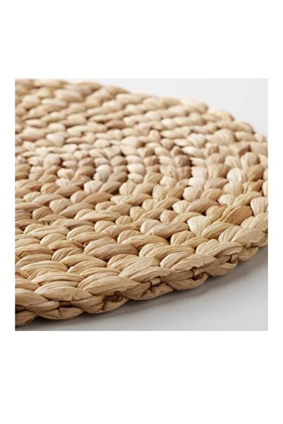 IKEA Premium Ürün Kaliteli Yuvarlak Hasır Örgü Doğal Malzeme 37 Cm Amerikan Servis SOARÉ