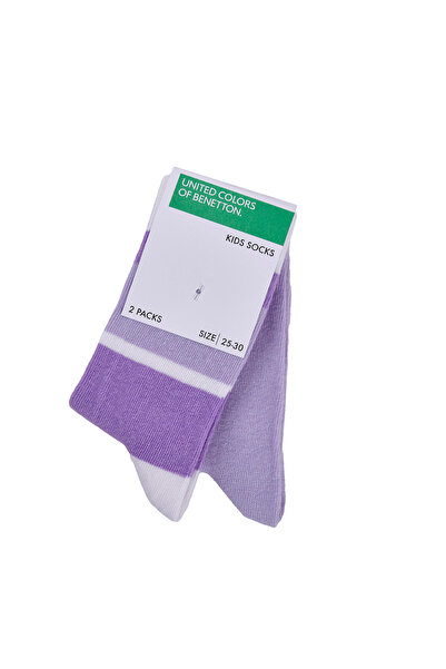 United Colors of Benetton Размер 30-35 Комплект от 2 чифта дамски чорапи с бродерия и лого 77259