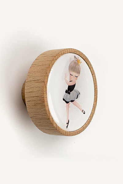 Genel Markalar Siyah Balerin Desenli Ahşap Çocuk Odası Dolap Ve Çekmece Kulp ...