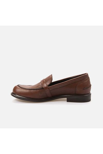 KEMAL TANCA Pantofi de damă din piele naturală cu talpă din cauciuc alun