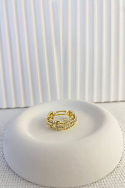 DEMOKAN Women's Ring Special Series Full Zircon Rectangular Binding Model Ring