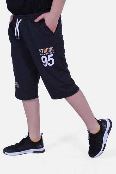 FYK KİDS Boy's Capri με έντονη στάμπα λεπτομέρεια και τσέπες