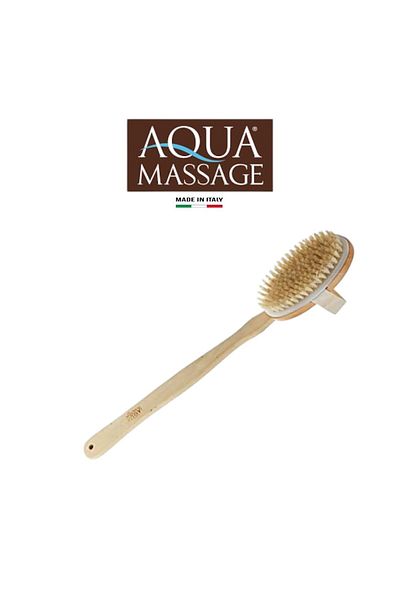 Aqua Massage Natural Bristle Brush – Eco-Friendly with Detacheable Wooden Handle