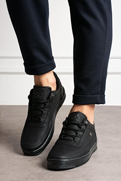 L.A Polo Comfortable Fit Casual Men's Black Sneaker 519