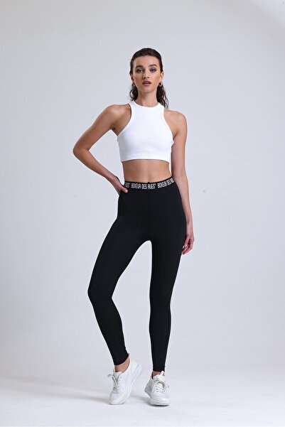 Miss Murem Black Athlete Leggings - Waist Last