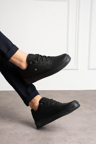 L.A Polo Comfortable Fit Casual Men's Black Sneaker 519