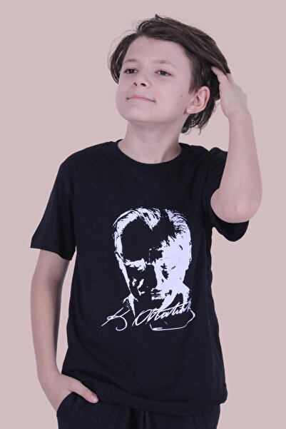 panios kids Atatürk-Ayyıldız-Signed Unisex Παιδικό κοντομάνικο μπλουζάκι