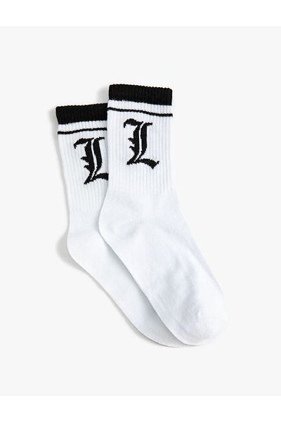 Koton Colegiul Sock Socket Letter Brodat