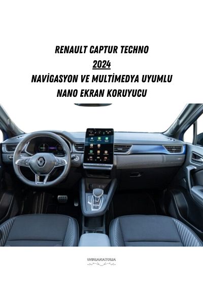 UniqAnatolia Renault Captur Techno 2024 Navigation and Multimedia Compatible Nano Screen Protector