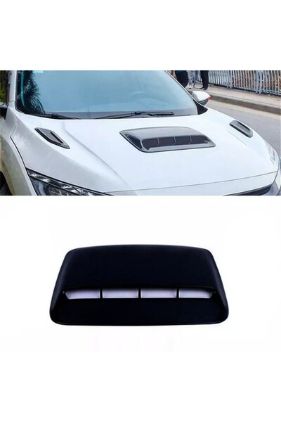ŞüsCarOto Üniversal Her Araca Uyumlu Büyük Kaput & Tavan Üstü Havalandırma Izgarası Venti Air Scoop (00)