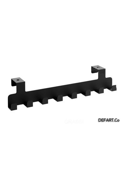Home Suport pentru agățat din spatele ușii din metal negru, organizator pentr...