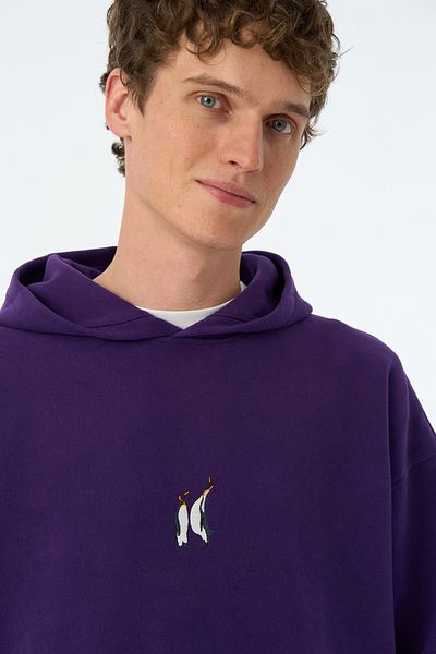 WWF Market Emperor Penguin Supersoft Hoodie - Μωβ