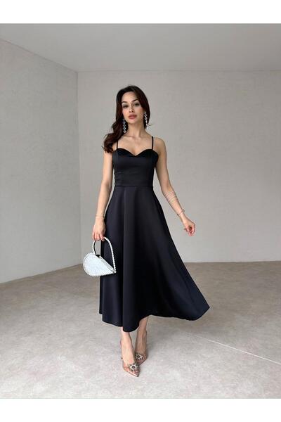 Mooi Butik Wexler Midi Dress 9046 - Black