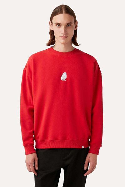 WWF Market Red Snow Owl Sweatshirt
