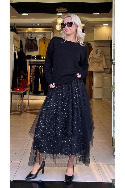 Unique Skirt with Towel and Stone Detail