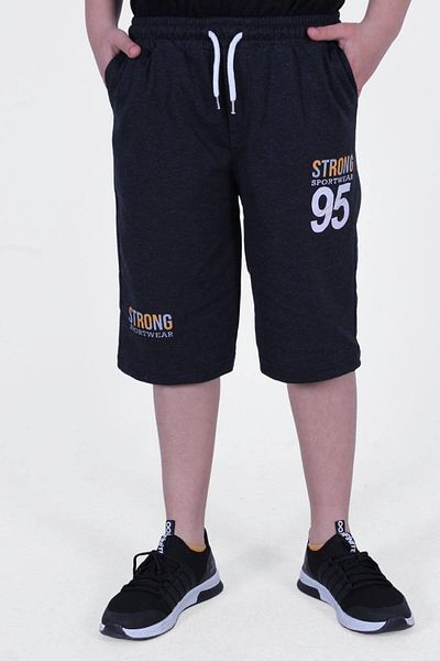FYK KİDS Boy's Capri με έντονη στάμπα λεπτομέρεια και τσέπες