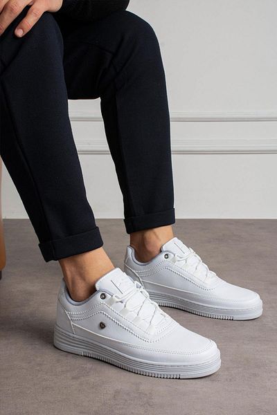 L.A Polo Men's White Sneakers - Comfortable Fit, Daily Use, Model 519